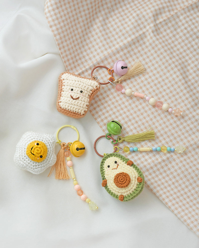 Egg Crochet Keychain