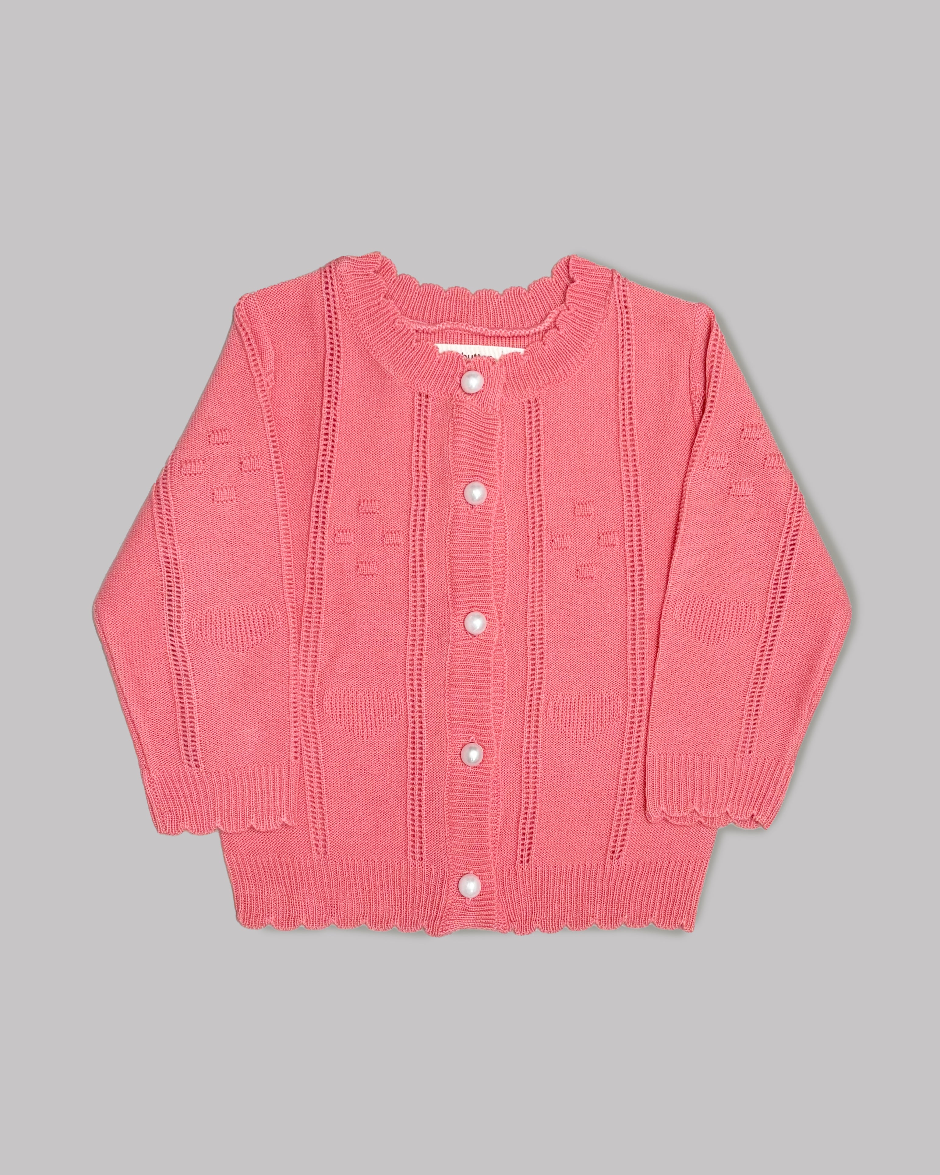 Amora Knit Cardigan in Peony