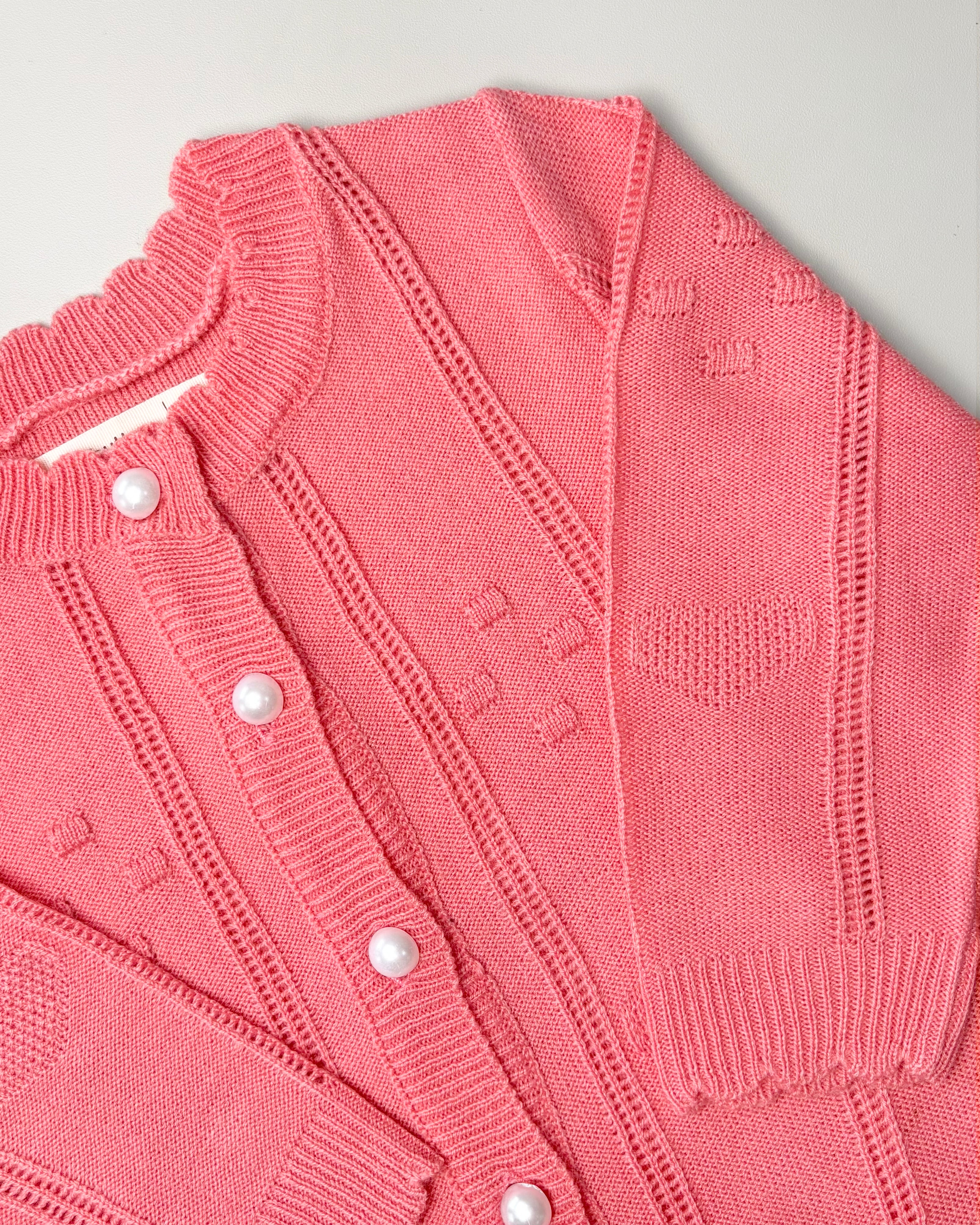 Amora Knit Cardigan in Peony