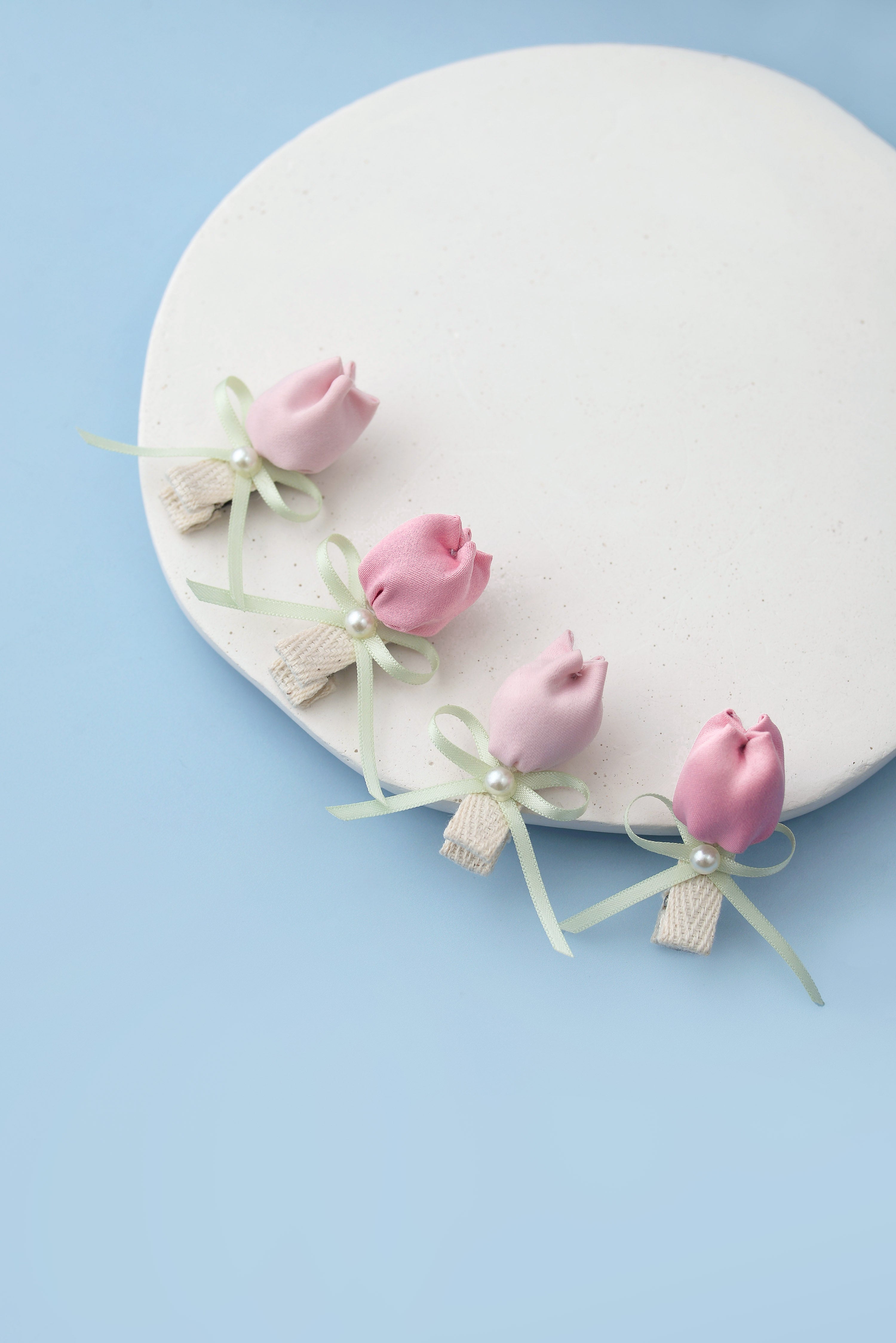 Candy Apple Mini Hairpin in Pink