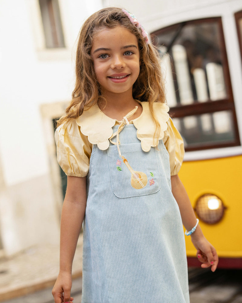 Manuela Scallop Blouse in Yellow