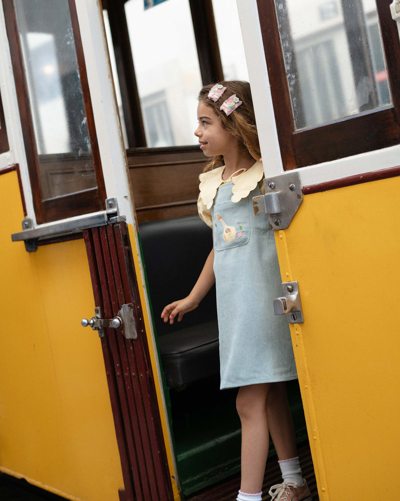 Manuela Scallop Blouse in Yellow