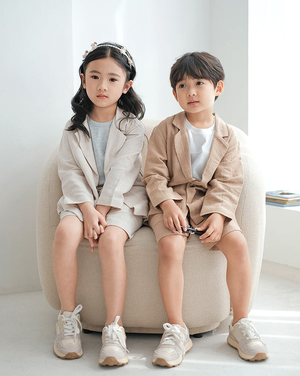 Saja Unisex Blazer Set In Cream