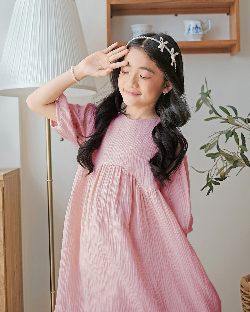 Bridgeton Puffy Dress in Pink