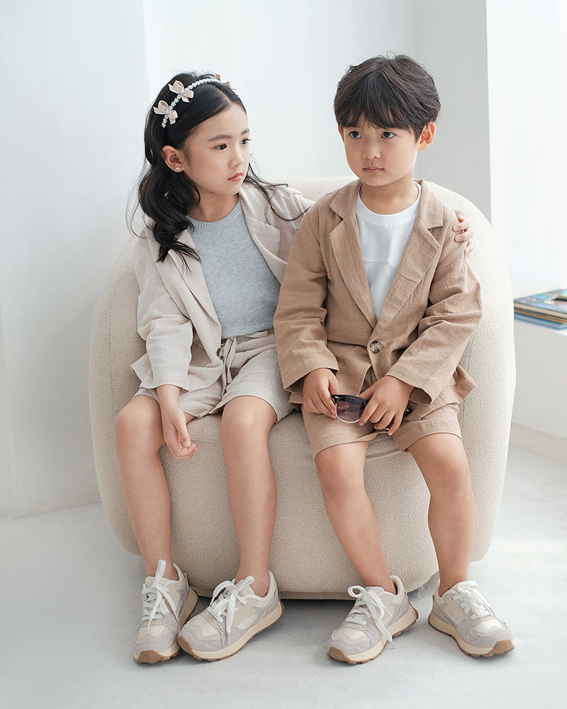 Saja Unisex Blazer Set In Cream