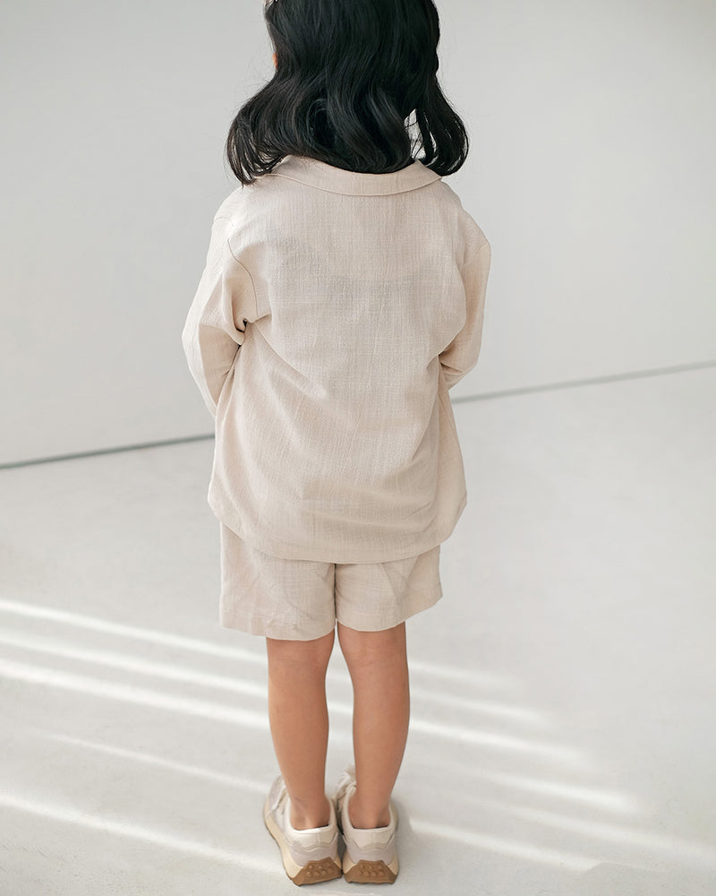 Saja Unisex Blazer Set In Cream