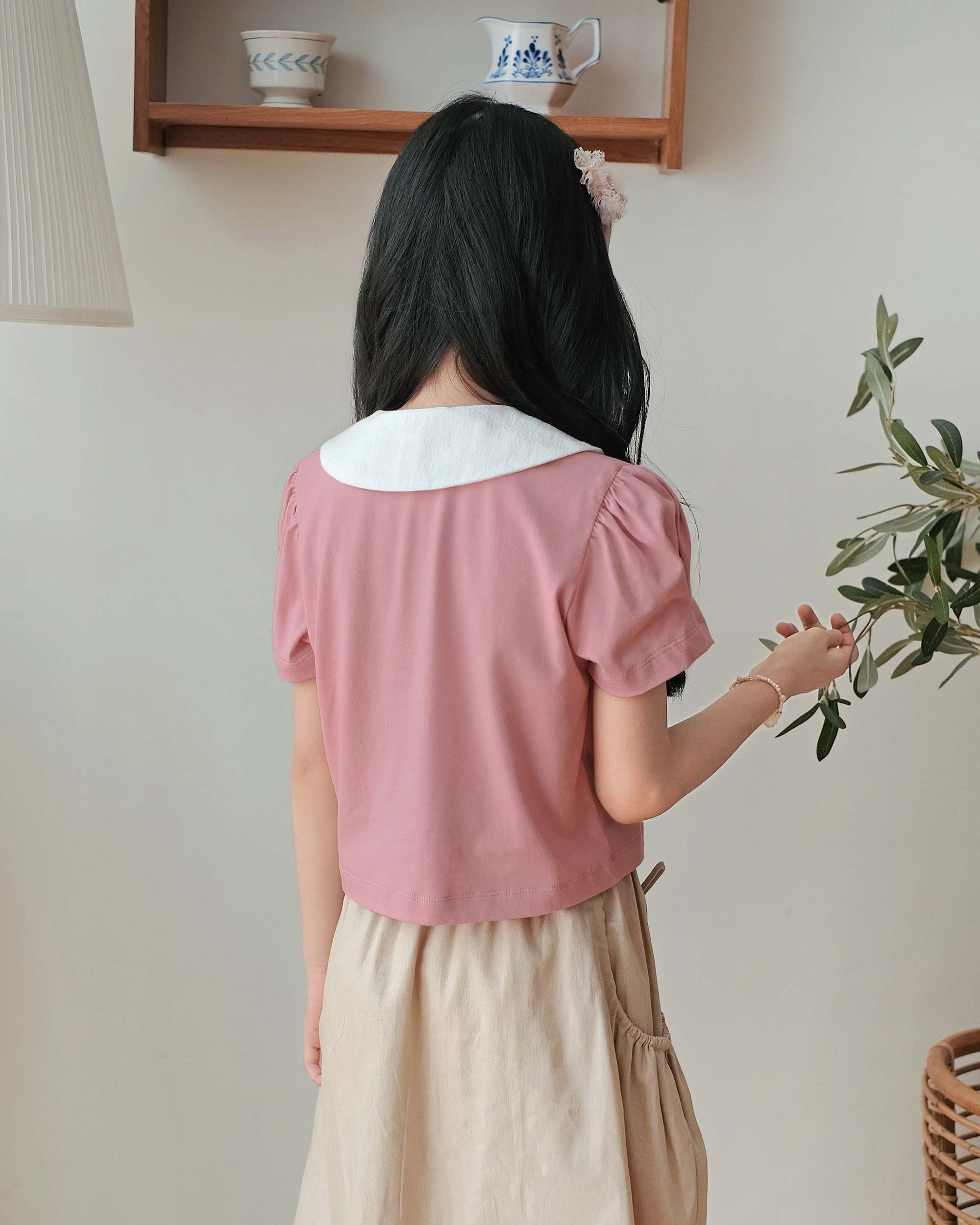 Harriette Collar Blouse in Pink