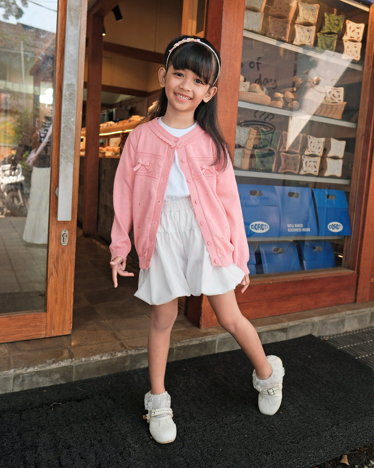 Dainty Knit Cardigan in Peony