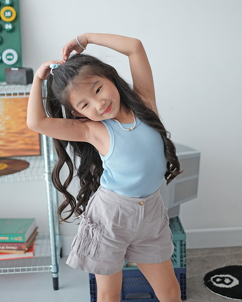 Somi Rib Tank in Baby Blue