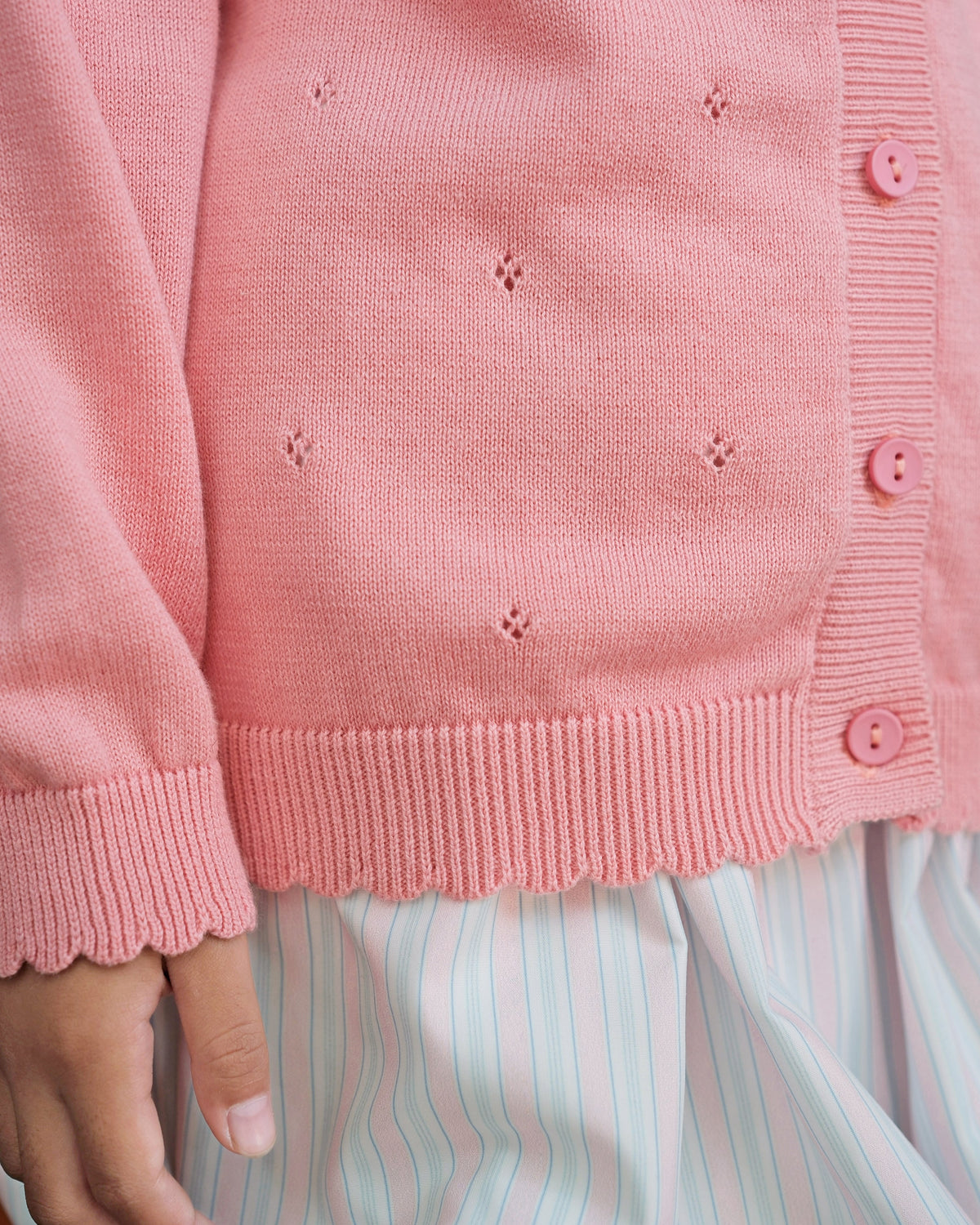Dainty Knit Cardigan in Peony