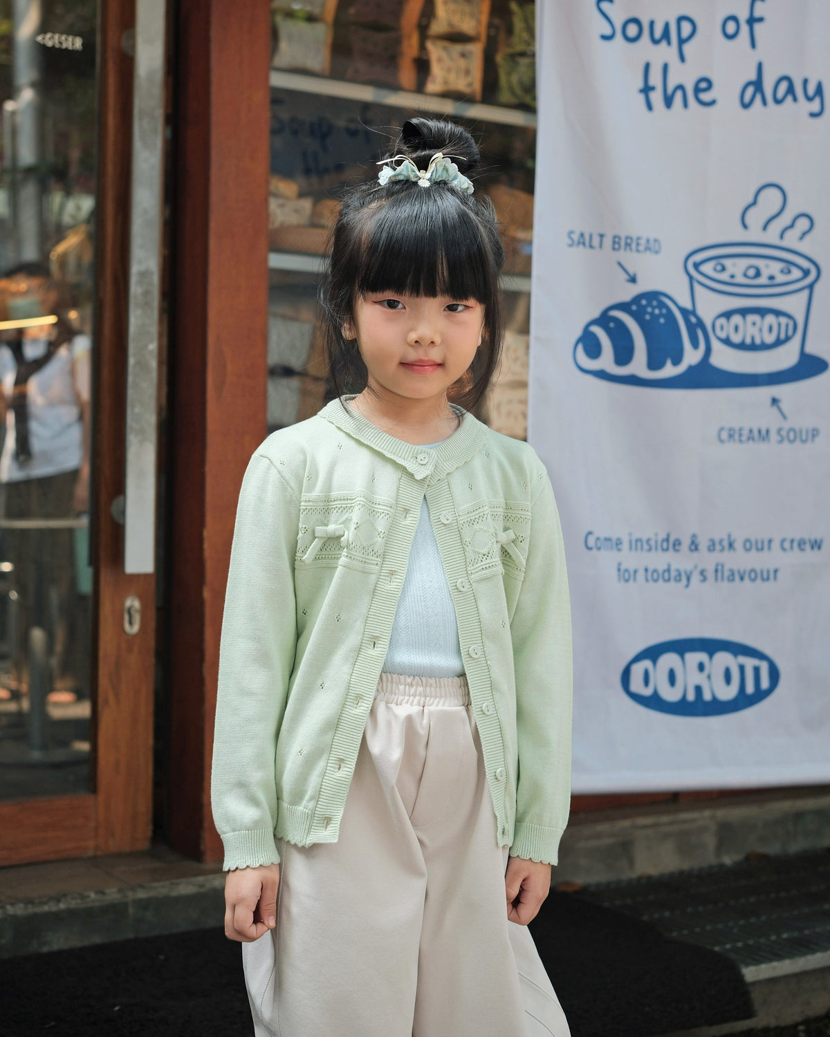 Dainty Knit Cardigan in Sage