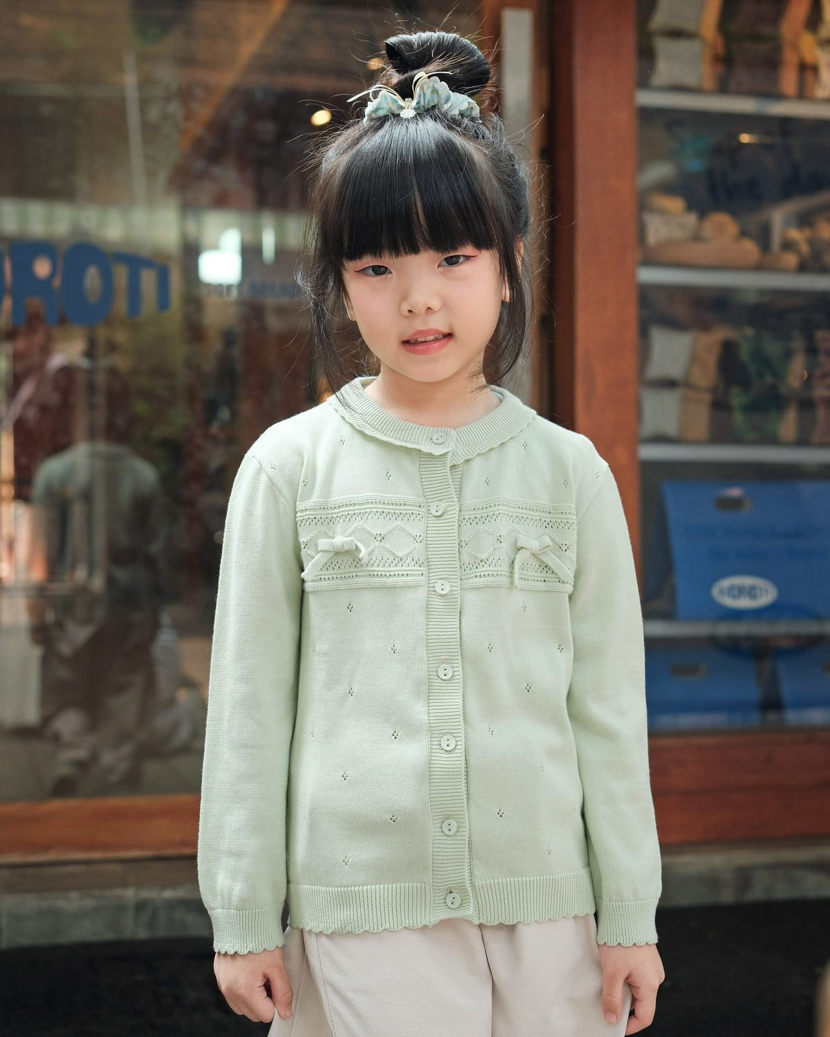 Dainty Knit Cardigan in Sage