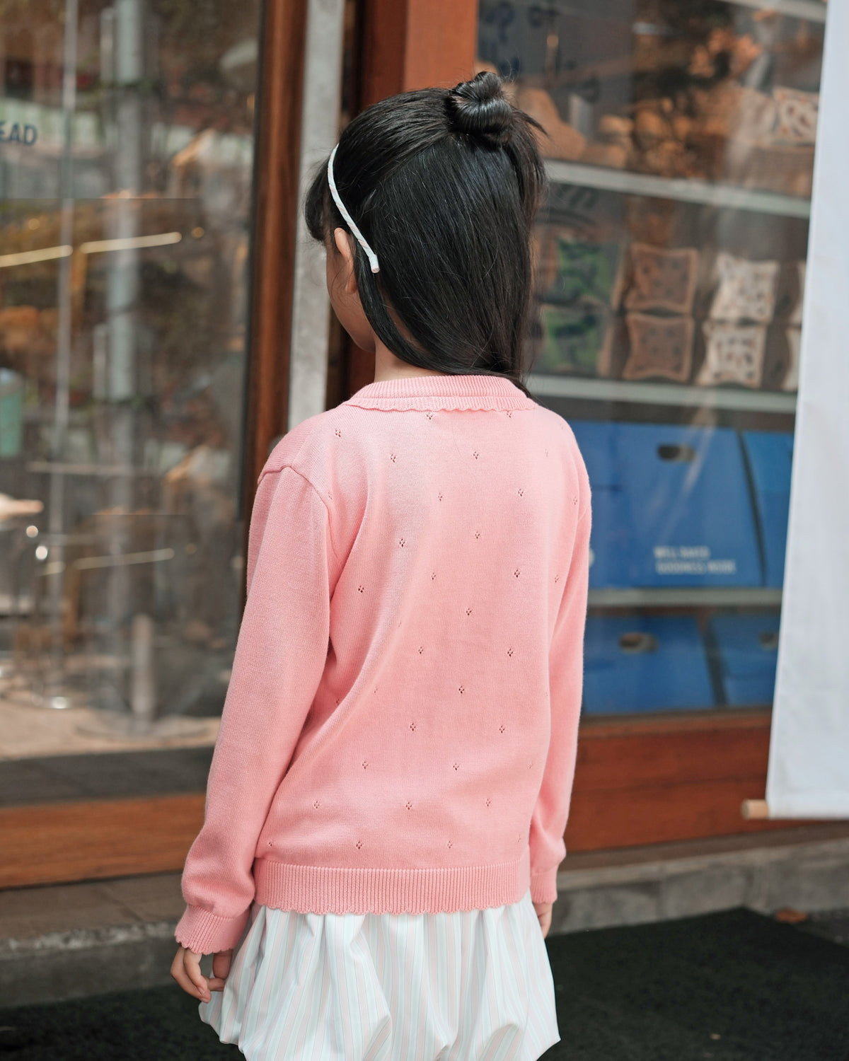 Dainty Knit Cardigan in Peony