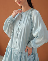 Lady Catira Shimmer Tunic in Soft Blue