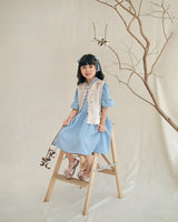 Mae Qipao Dress in Sky Blue