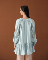 Lady Catira Shimmer Tunic in Soft Blue