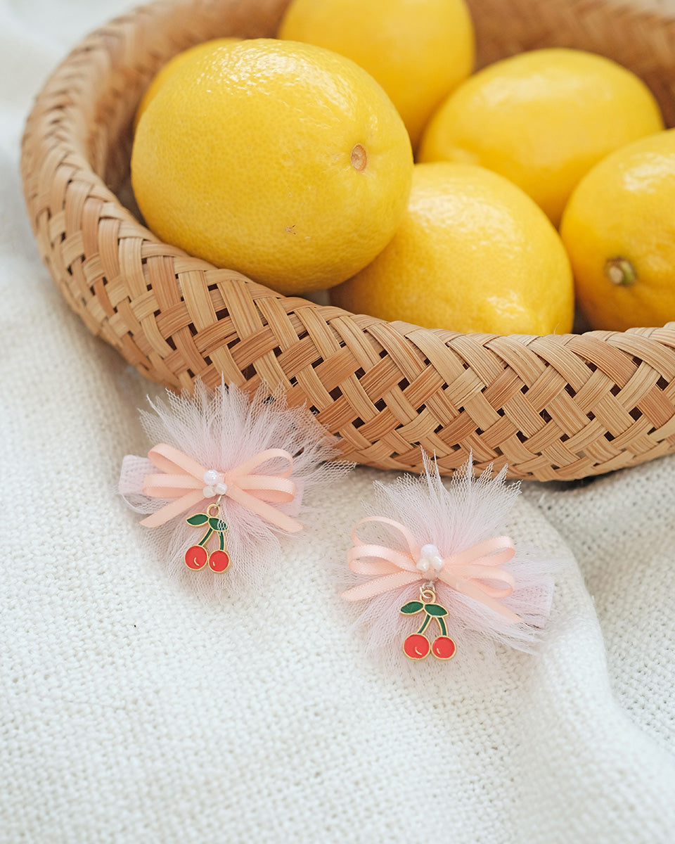 Harvest Tulle Hairpin in Pink