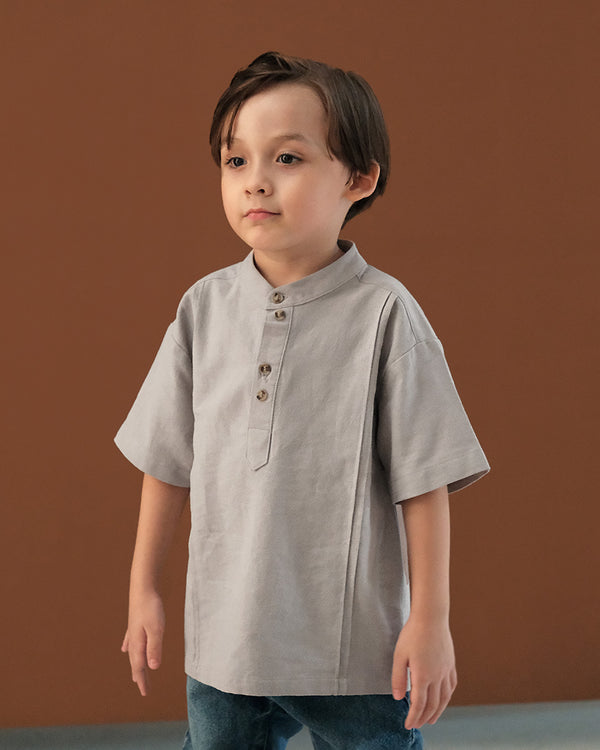 Darien Polo Eid Shirt in Grey