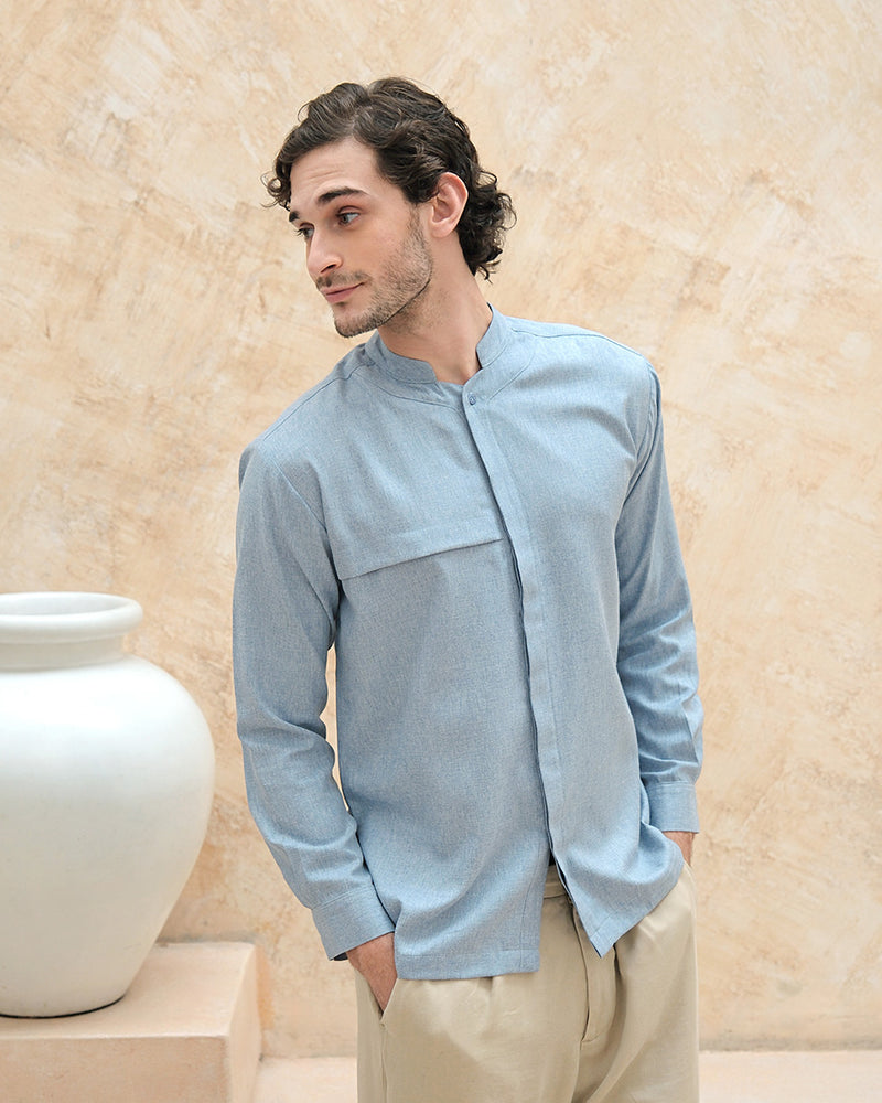 Mr. Cypress Koko Shirt in Soft Blue