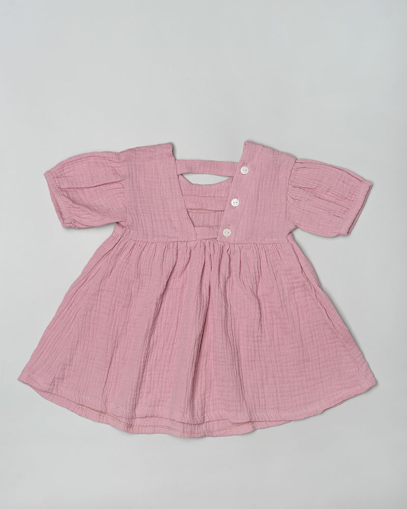 Baby Bridgeton Puffy Dress in Pink