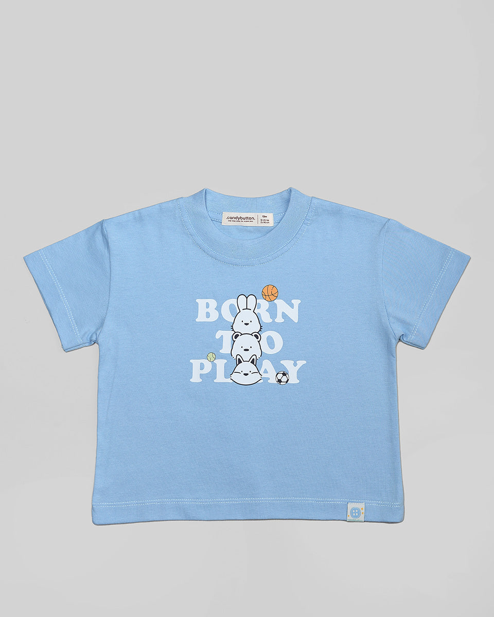 Born To Play T-Shirt in Blue