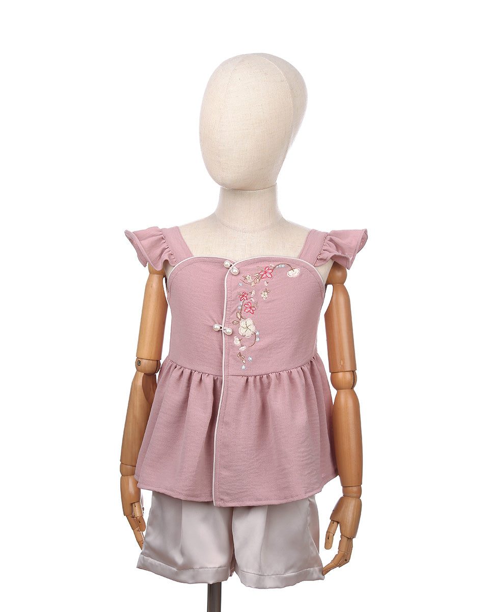 Sasha Ruffle Blouse in Pink