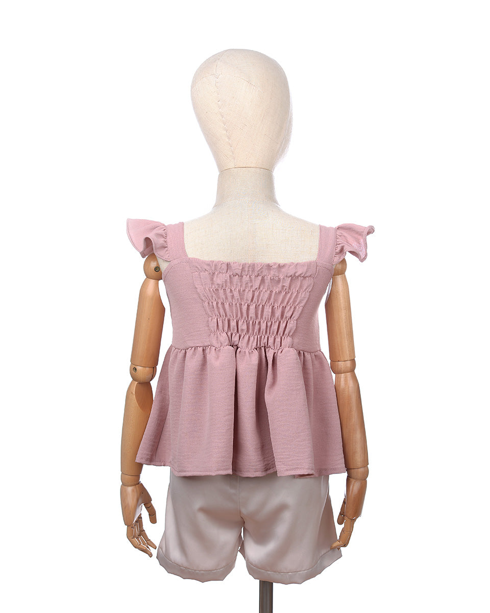 Sasha Ruffle Blouse in Pink