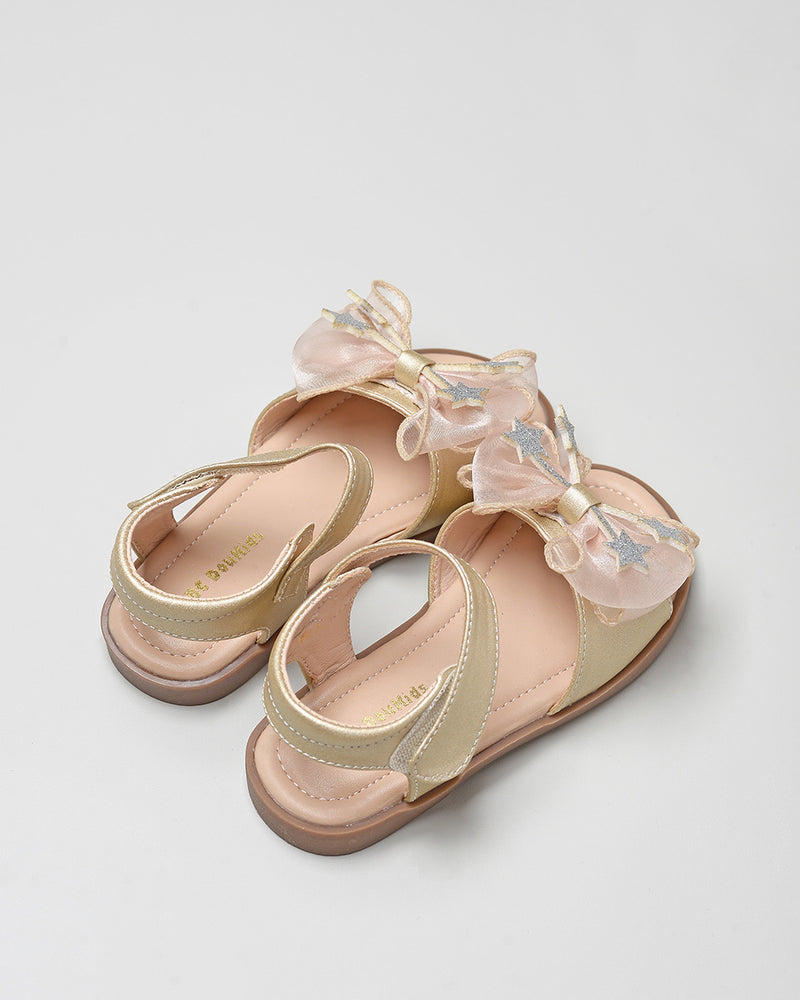 Chara Bow Sandals in Gold