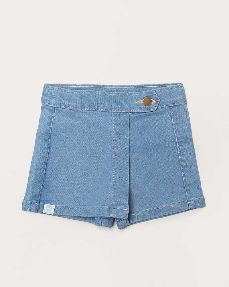 LEVI SKORT JEANS IN LIGHT DENIM