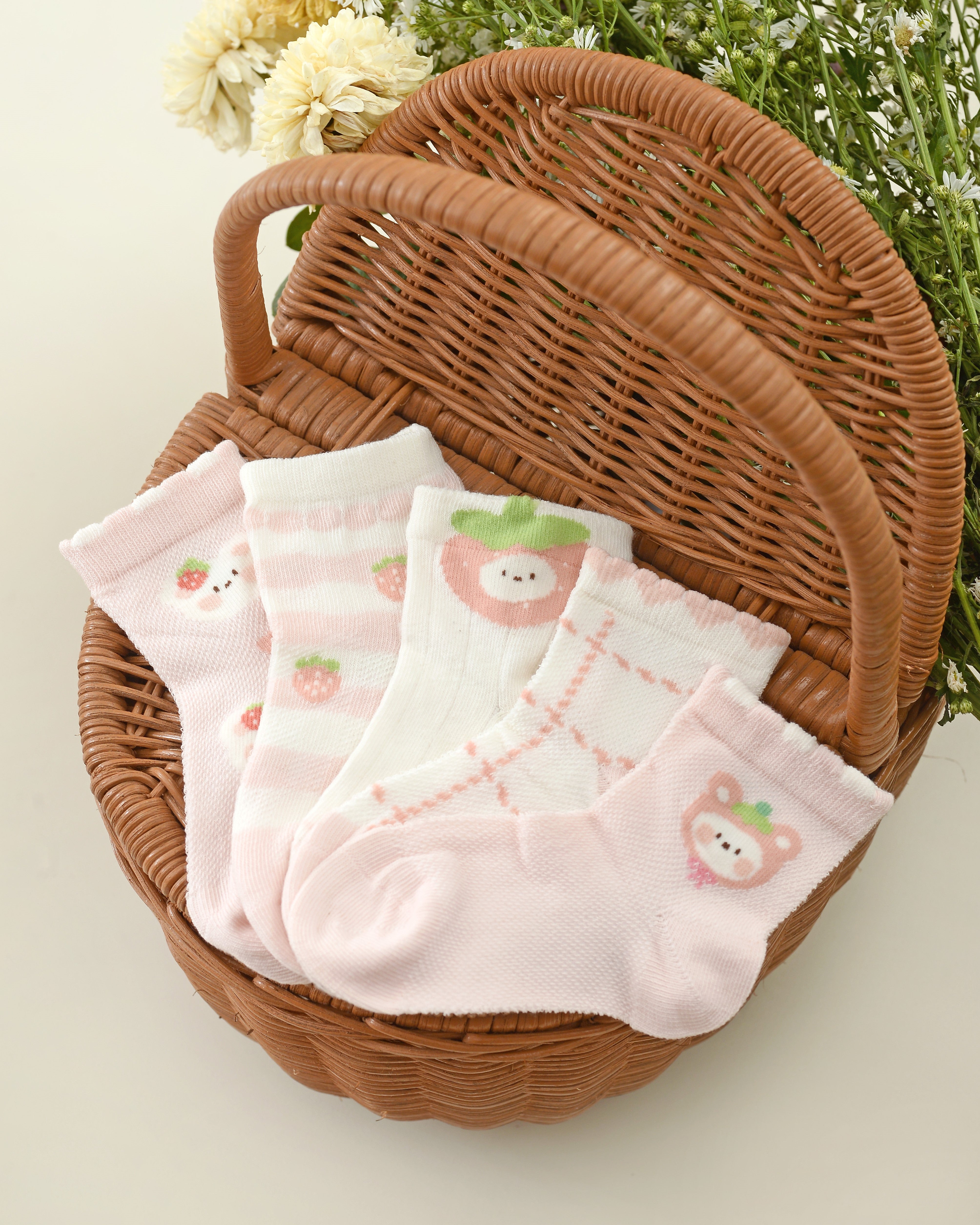 Strawberry Bear Socks