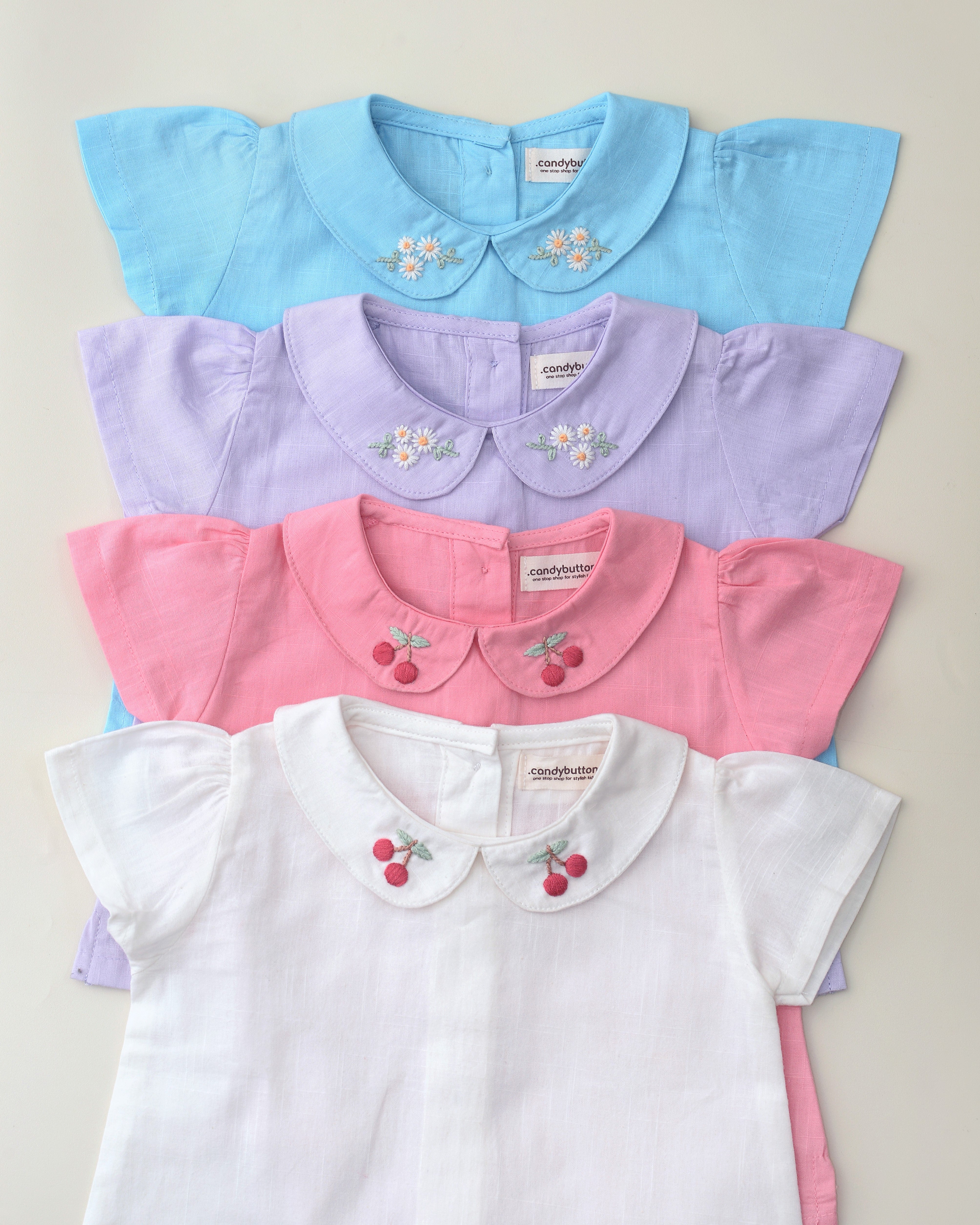Peterpan Collar Top in Blue