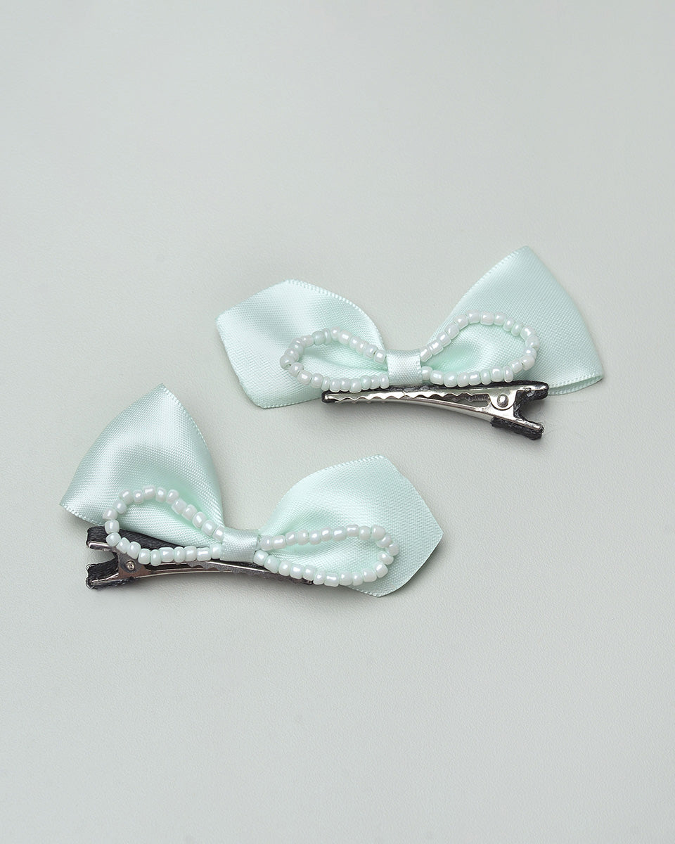 Chiyo Bow Hairpin in Aqua