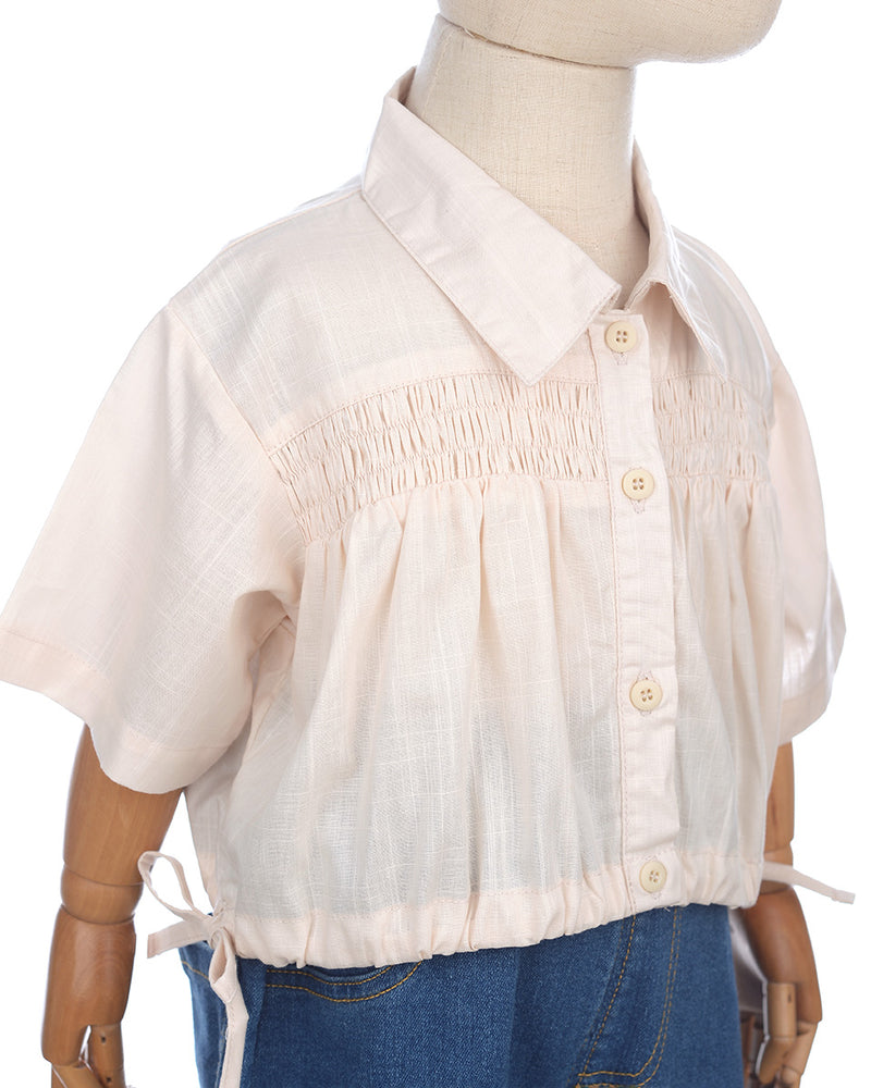 Hyeri Smock Shirt in Vanilla