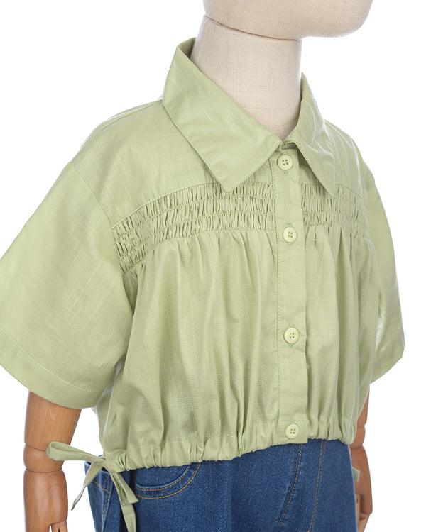 Hyeri Smock Shirt in Green