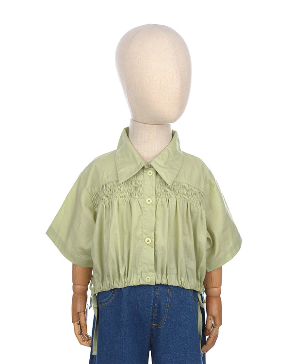 Hyeri Smock Shirt in Green