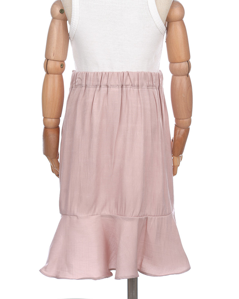 Aecha Ruffle Skirt in Pink