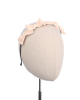 Velvet Bow Headband in Cream
