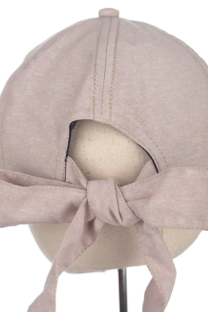 Kimmy Bow Cap in Khaki