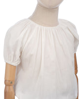 Chirpy Puffy Blouse in Broken White
