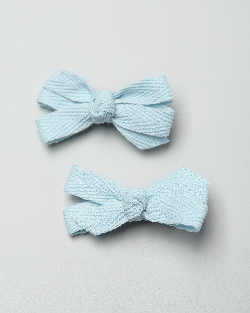 Cute Bow Hairpin in Light Blue