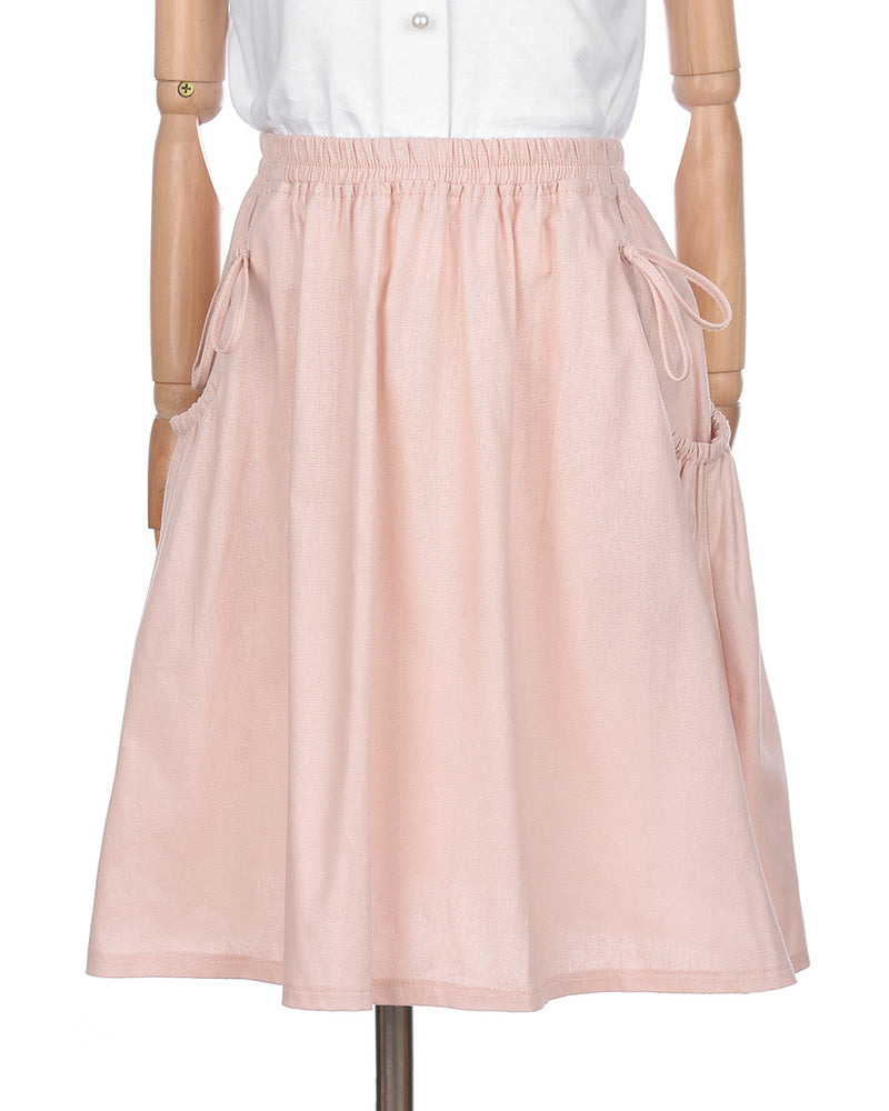 Francesca Ruffle Pocket Skirt in Light Pink