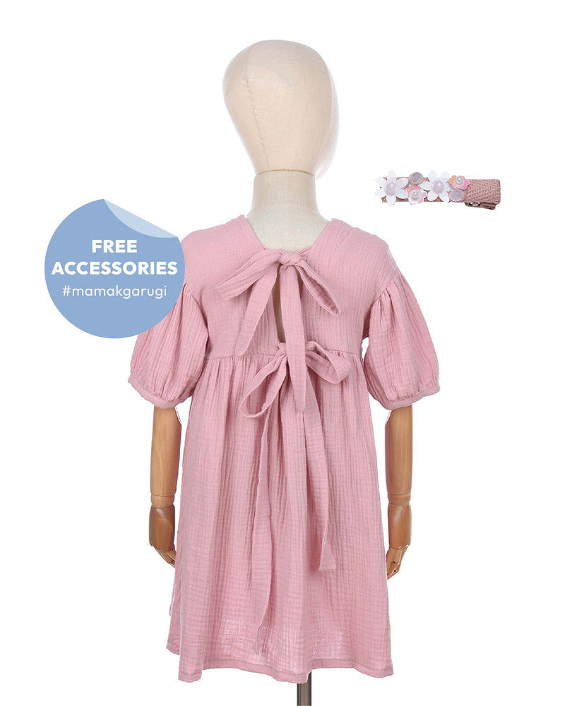 Bridgeton Puffy Dress in Pink