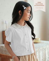 Harriette Collar Blouse in White