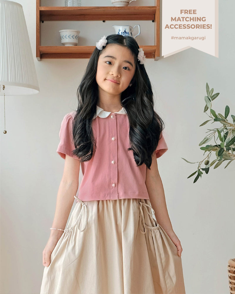 Harriette Collar Blouse in Pink