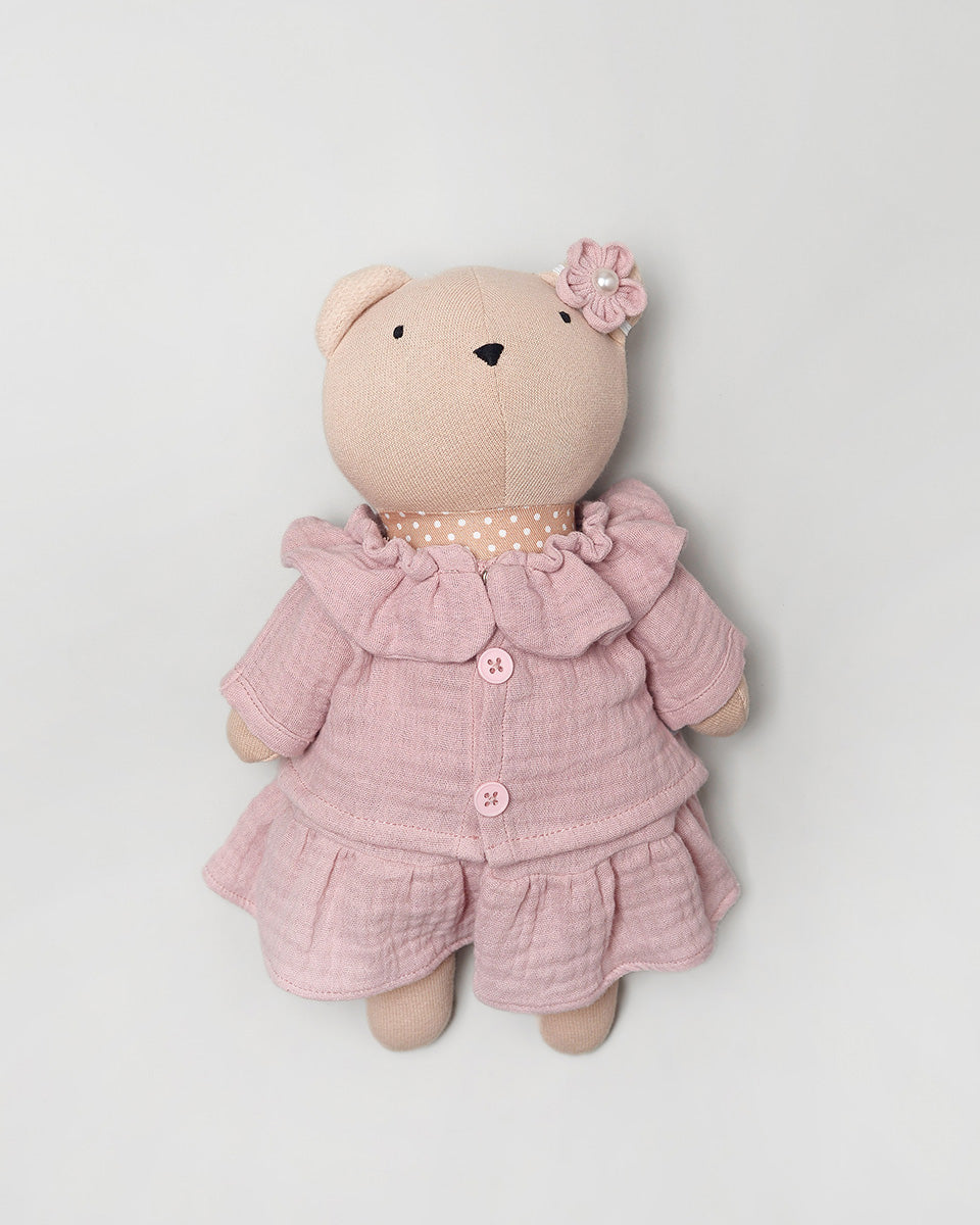 Dolly Bear Doll in Sugar Rose