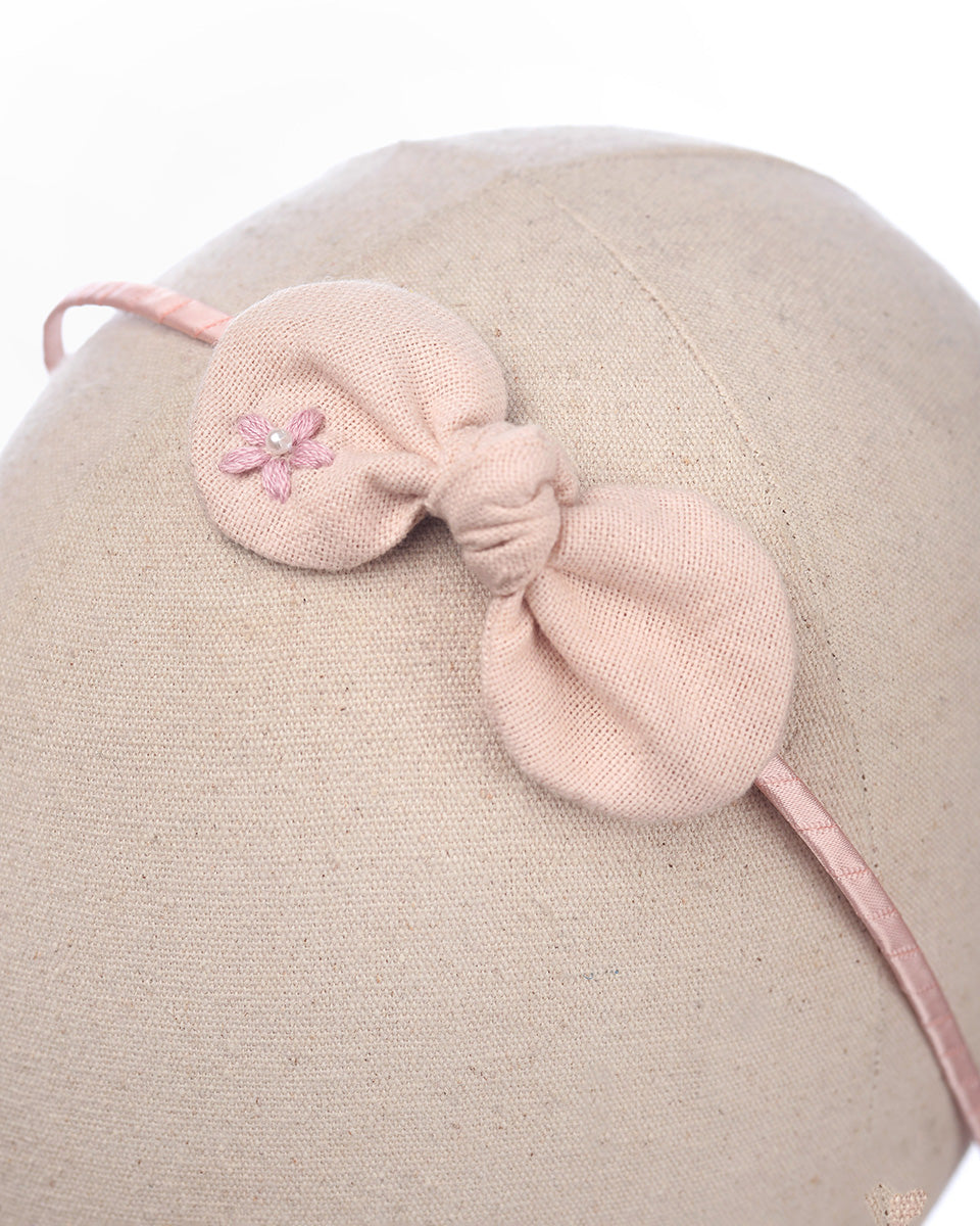 Mallow Mia Knot Headband in Pink Rose