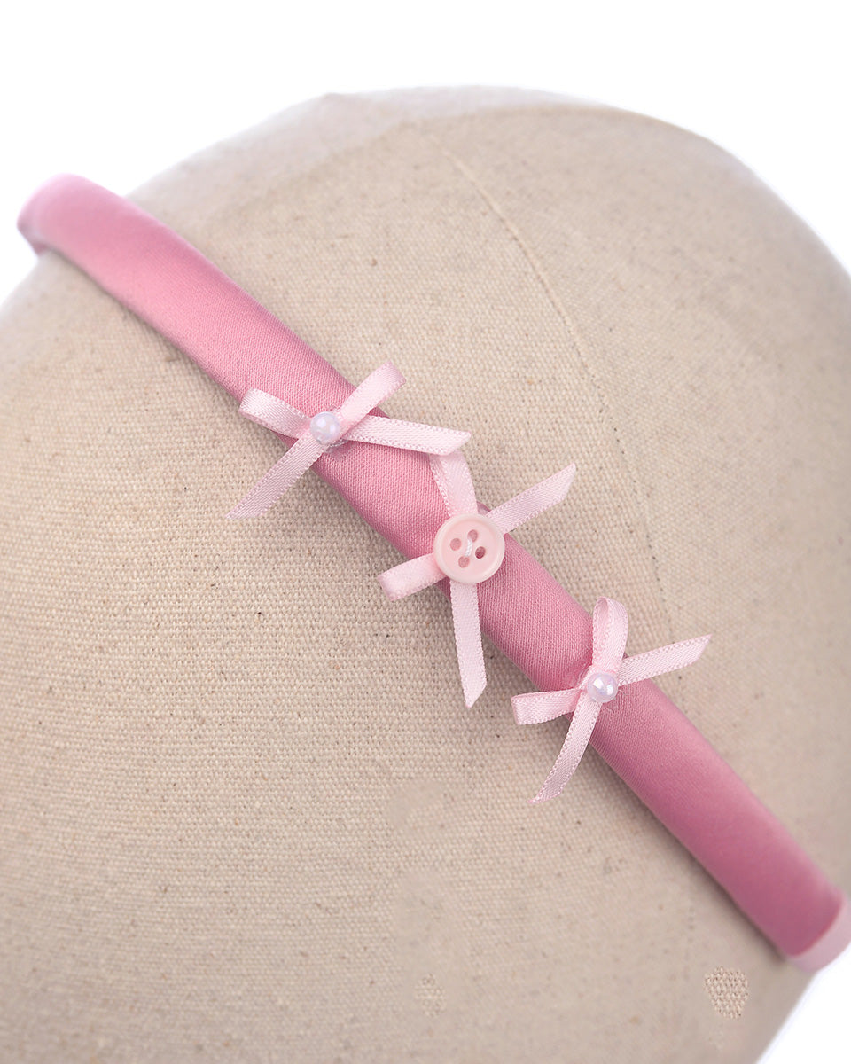 Vanilla Velvet Headband in Rose