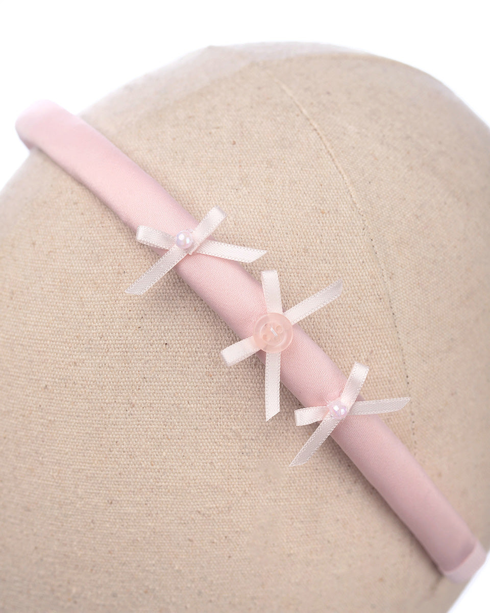 Vanilla Velvet Headband in Soft Pink