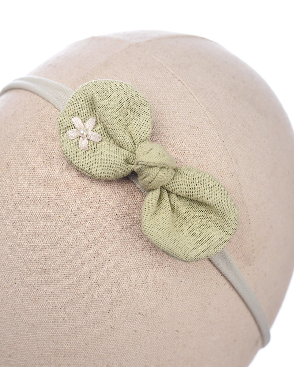 Mallow Mia Knot Headband in Matcha