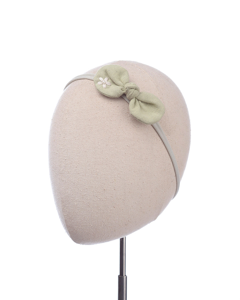 Mallow Mia Knot Headband in Matcha